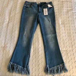For The Republic Denim Fringe Jeans